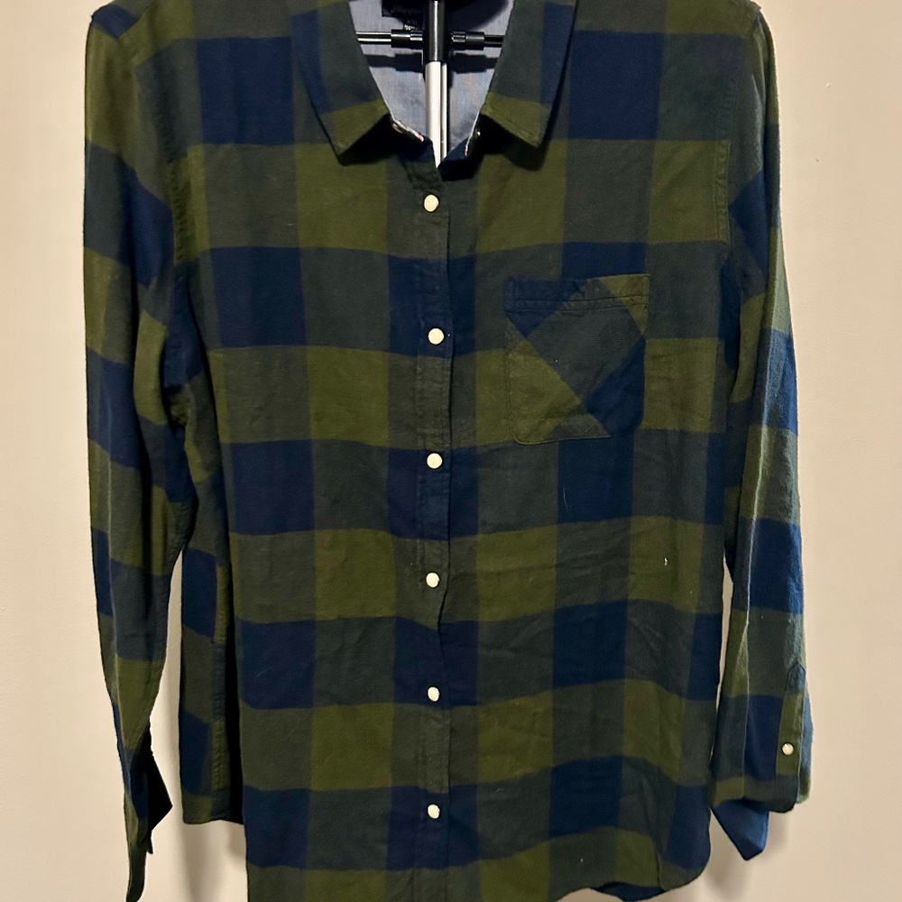 Flag and Anthem Flannel with pearl buttons